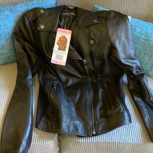 Faux leather/fabric jacket. Small.